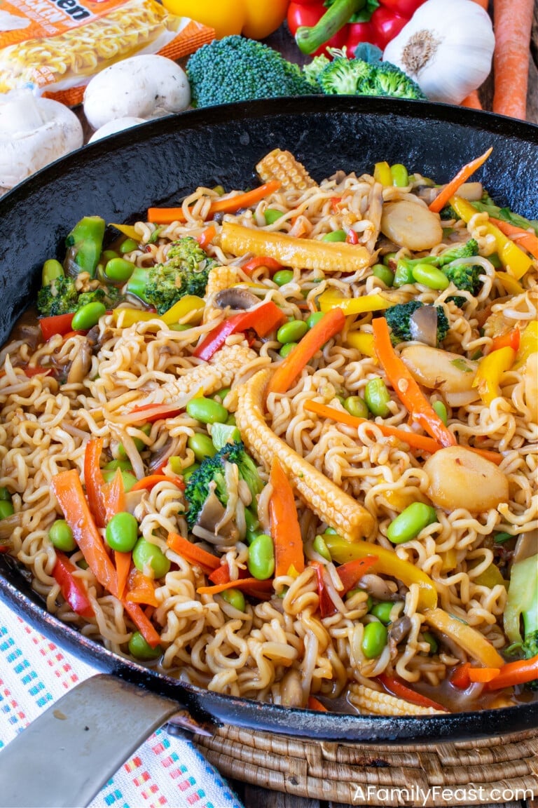 Ramen Vegetable Stir Fry - A Family Feast