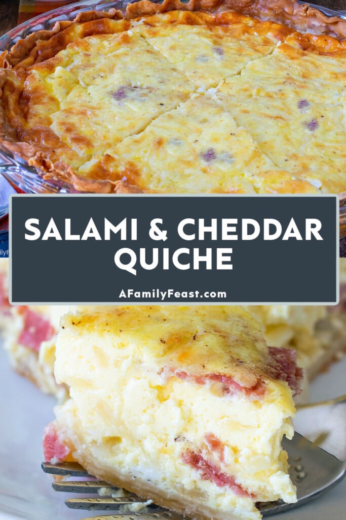 Salami Cheddar Quiche - A Family Feast
