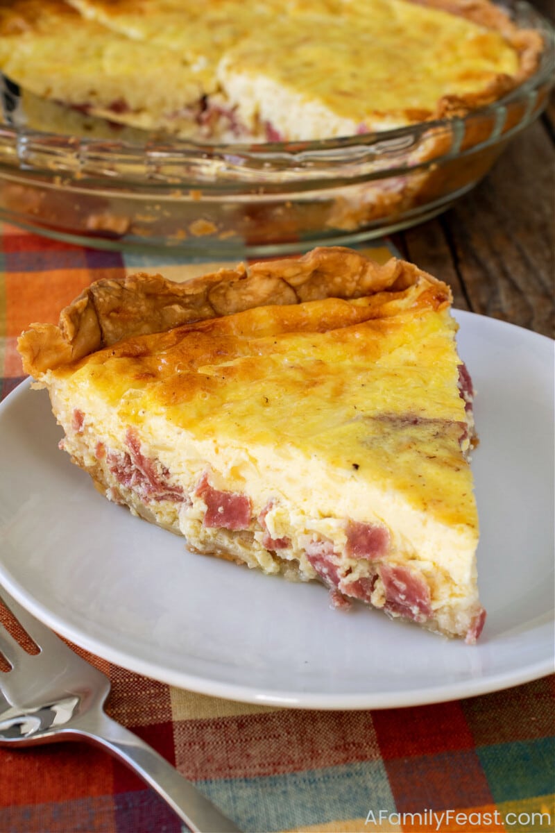 Salami & Cheddar Quiche