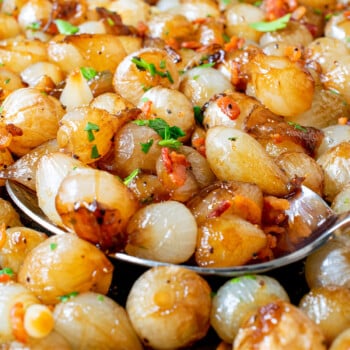 Balsamic Glazed Onions with Bacon - A Family Feast