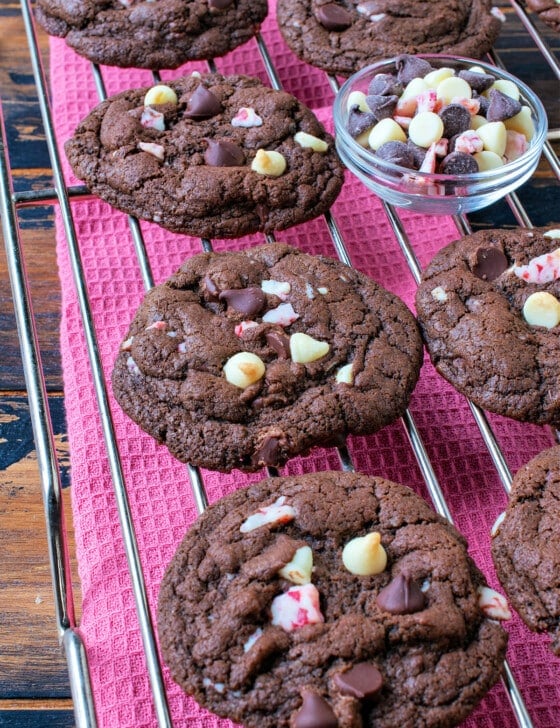 Chocolate Peppermint Bark Cookies - A Family Feast