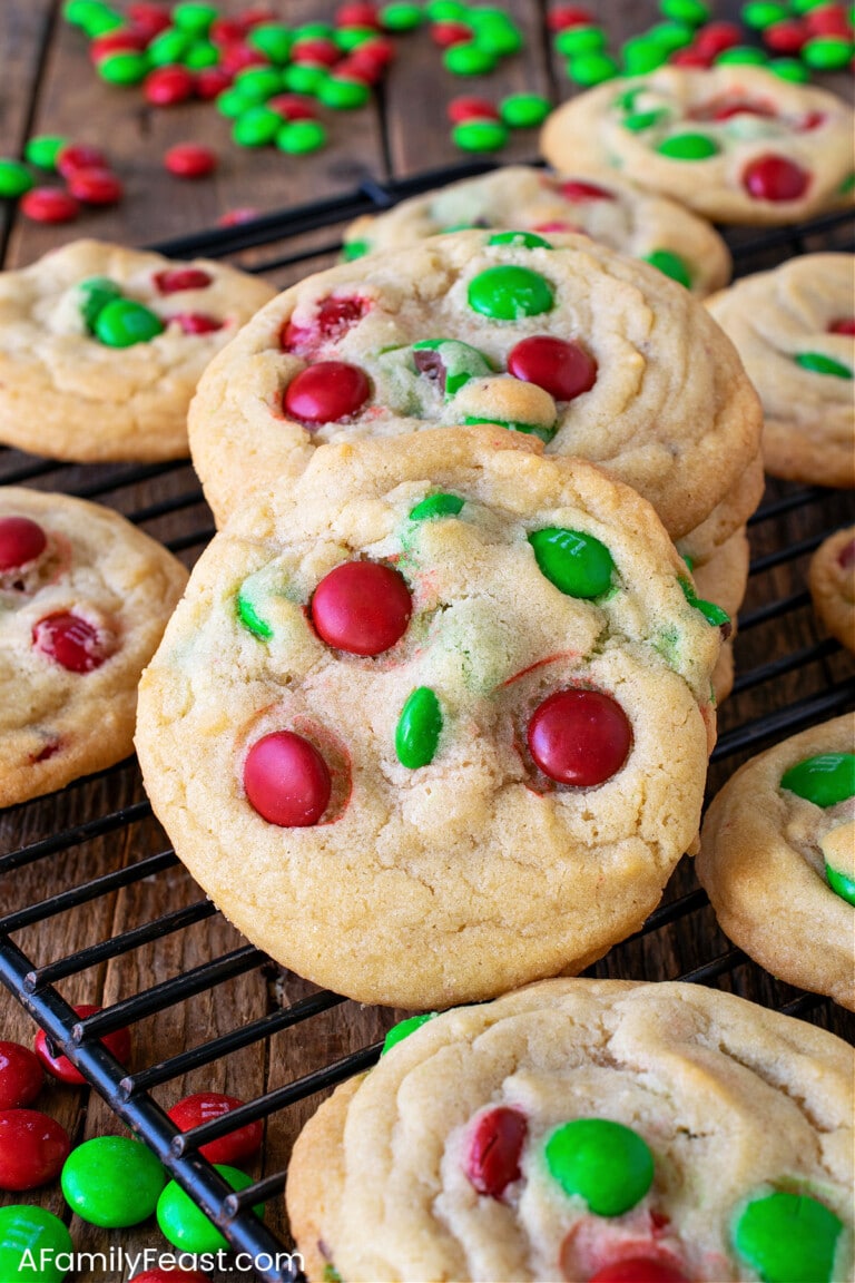 Christmas M&M Sugar Cookies - A Family Feast