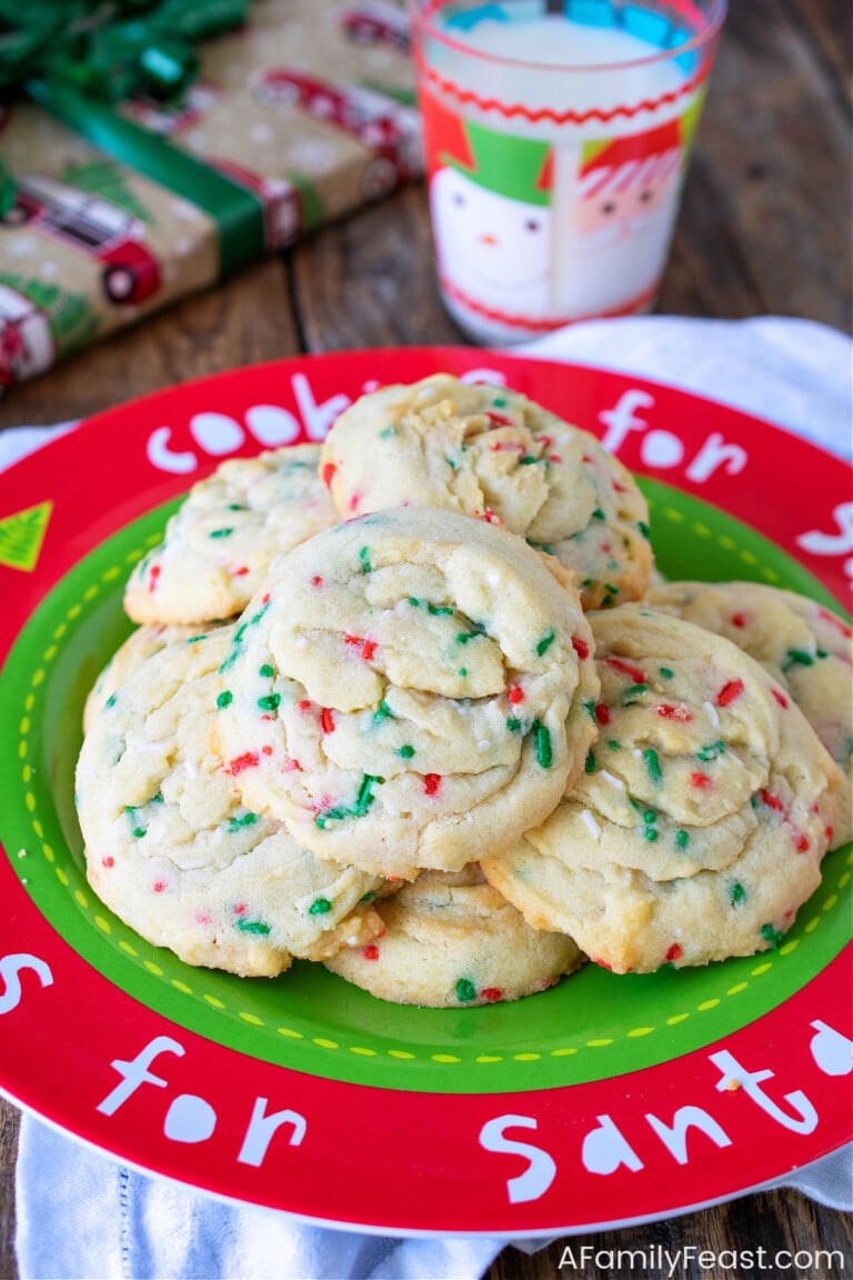Christmas Sprinkle Cookies - A Family Feast