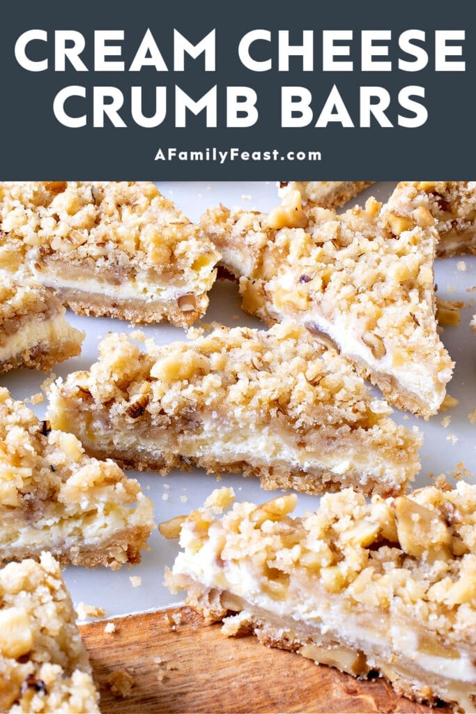 Cream Cheese Crumb Bars - A Family Feast