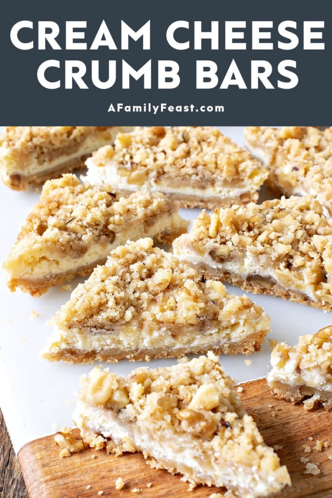 Cream Cheese Crumb Bars - A Family Feast