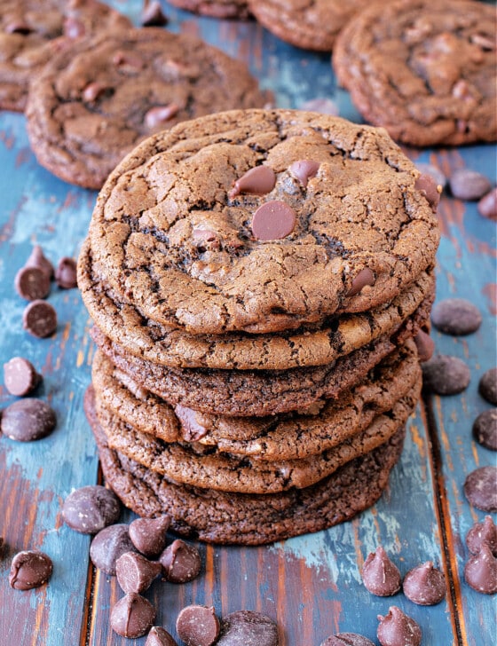 Chocolate Chocolate Chip Cookies - A Family Feast