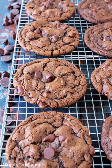 Chocolate Chocolate Chip Cookies - A Family Feast