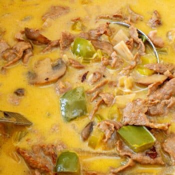 Philly Cheesesteak Soup - A Family Feast