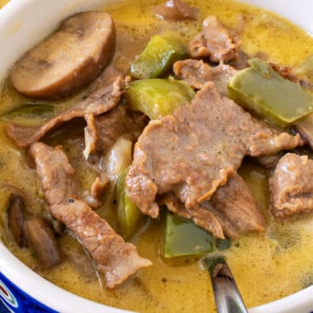 Philly Cheesesteak Soup - A Family Feast