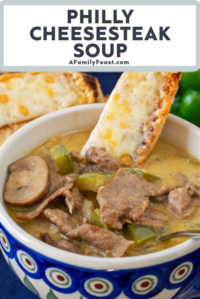 Philly Cheesesteak Soup - A Family Feast