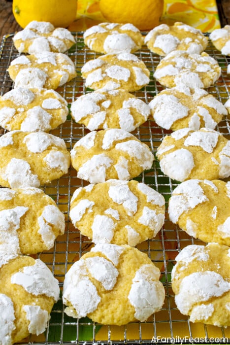 Lemon Crinkle Cookies - A Family Feast