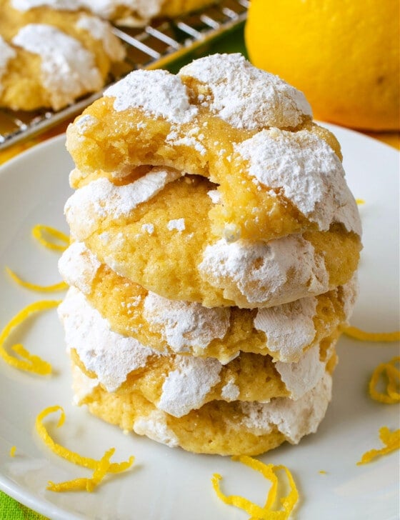 Lemon Crinkle Cookies - A Family Feast