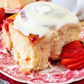 Strawberry Rolls with Cream Cheese Glaze - A Family Feast