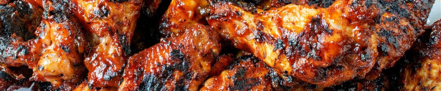 Bourbon Spice Grilled Chicken Wings - A Family Feast