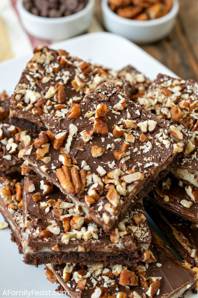 Chocolate Nut Toffee Bars - A Family Feast