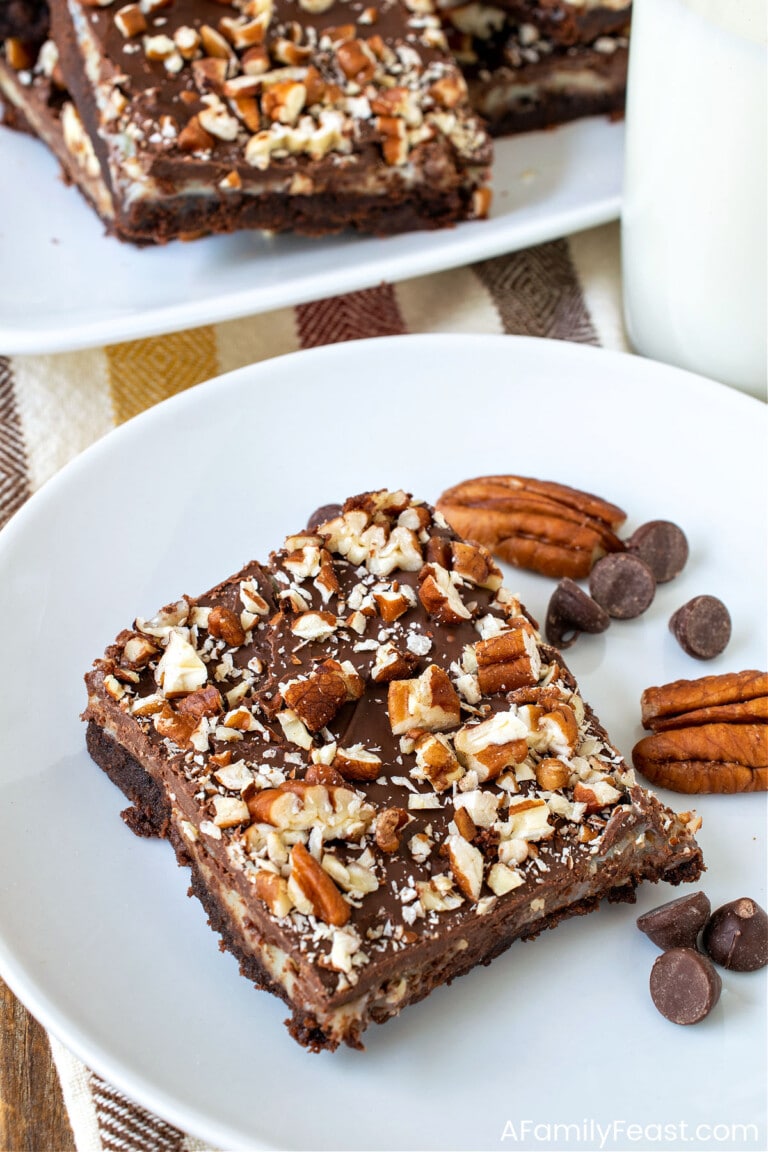 Chocolate Nut Toffee Bars A Family Feast®