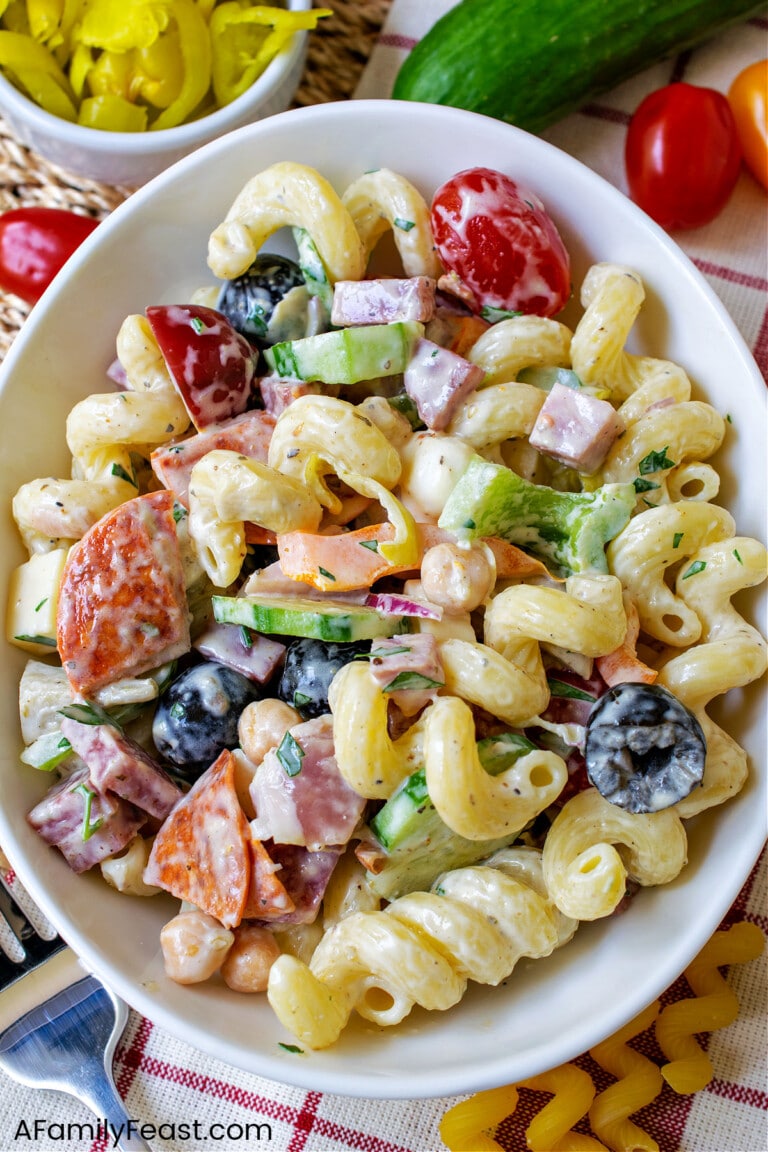 Creamy Italian Pasta Salad - A Family Feast