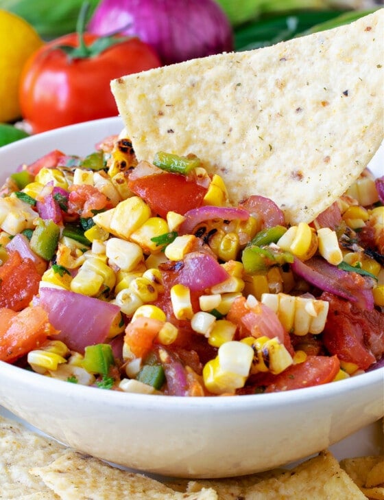 Grilled Corn and Tomato Salsa - A Family Feast