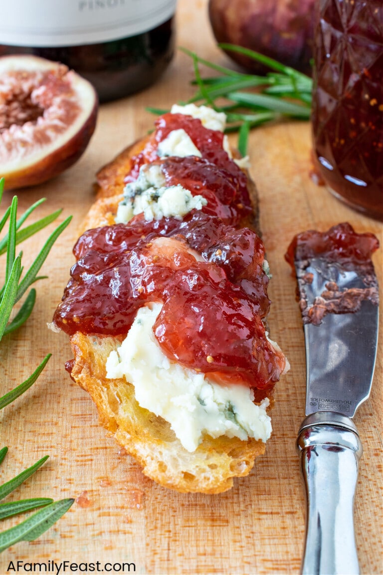 Fig Rosemary Red Wine Jam - A Family Feast