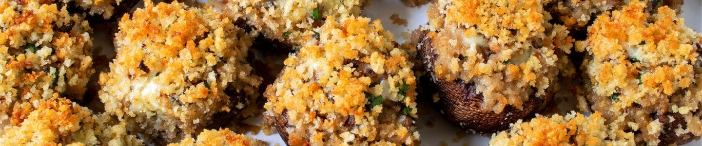 Gorgonzola Stuffed Mushrooms - A Family Feast