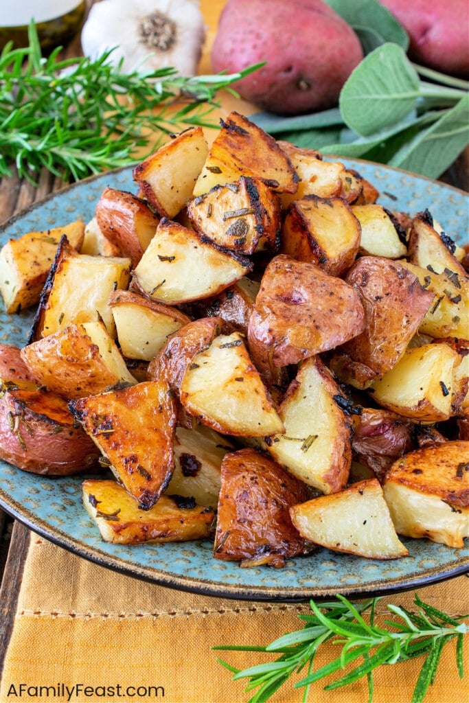 Tuscan Roasted Potatoes - A Family Feast