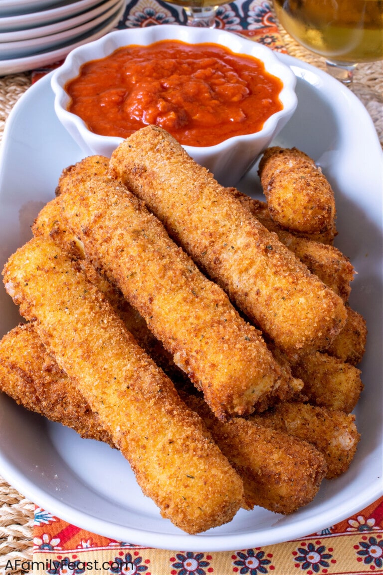 Fried Mozzarella Sticks - A Family Feast