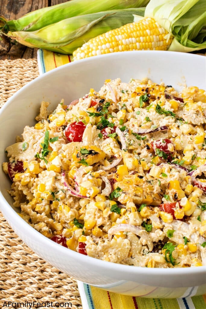 Street Corn Pasta Salad - A Family Feast