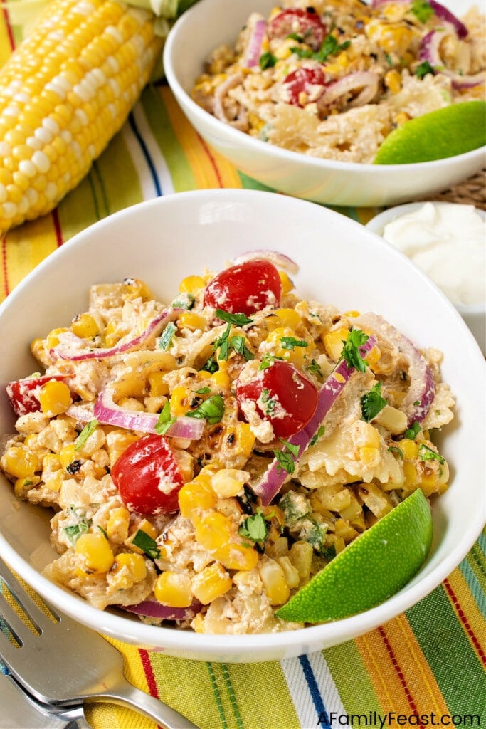 Street Corn Pasta Salad - A Family Feast