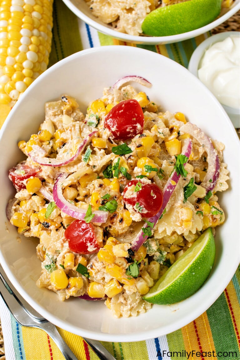 Street Corn Pasta Salad - A Family Feast