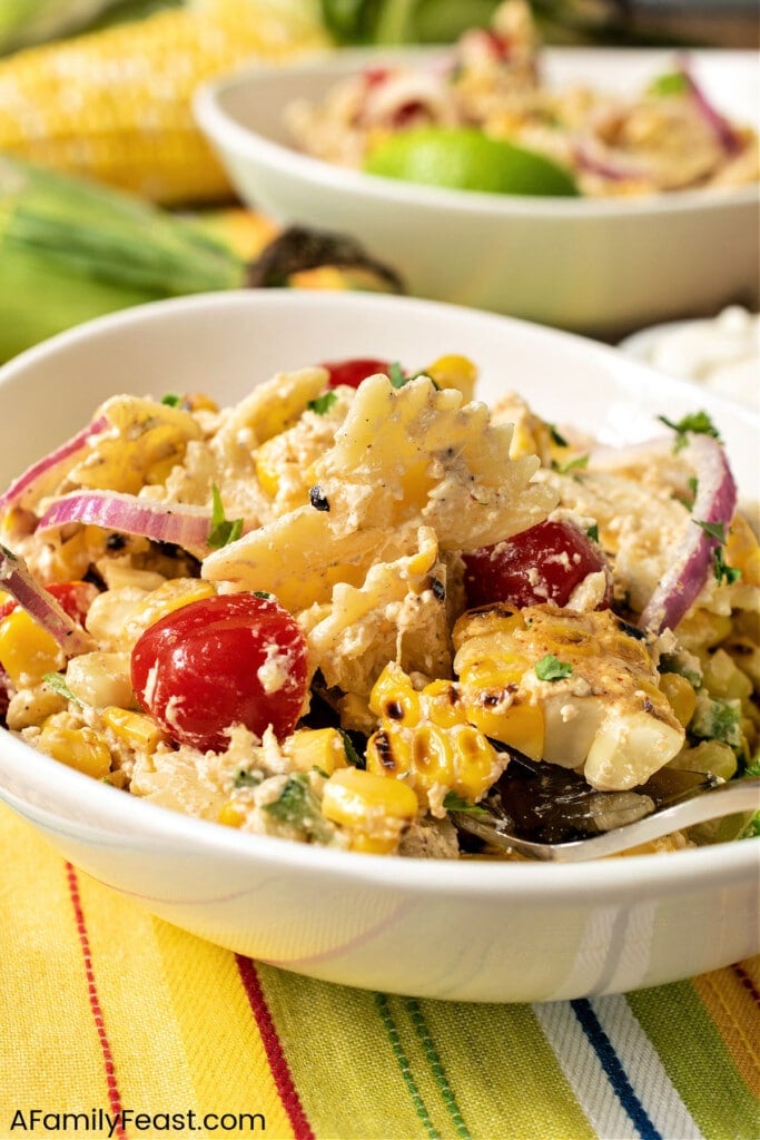 Street Corn Pasta Salad - A Family Feast