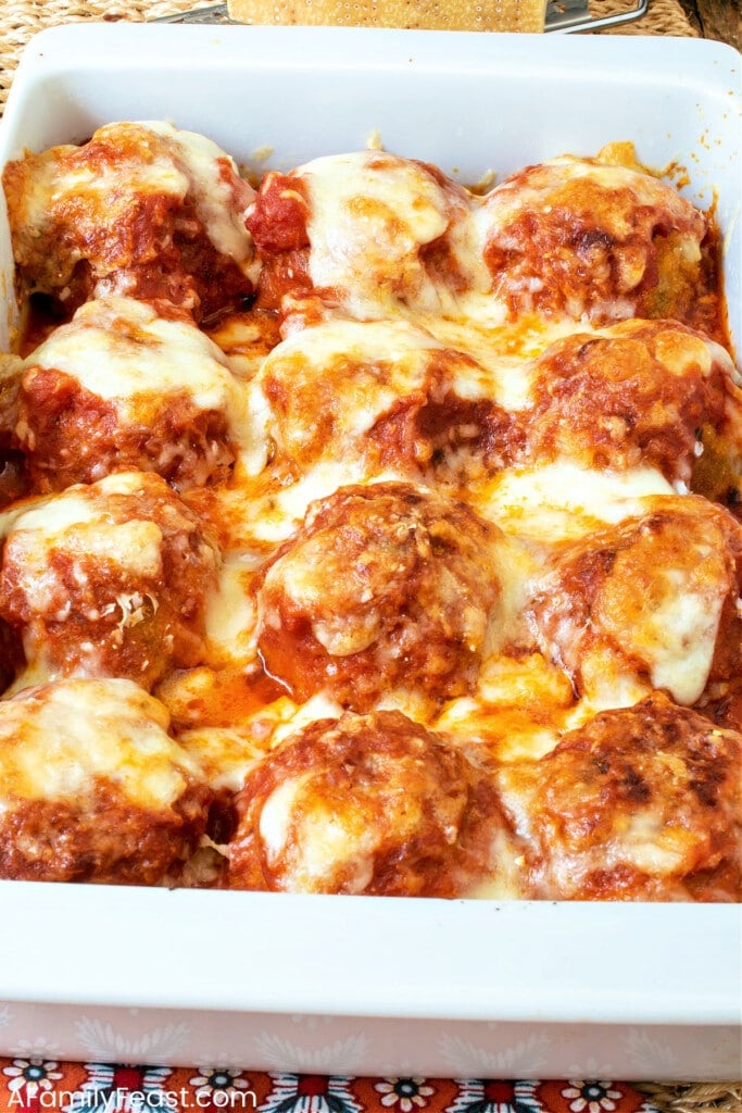 Chicken Parmesan Meatballs - A Family Feast