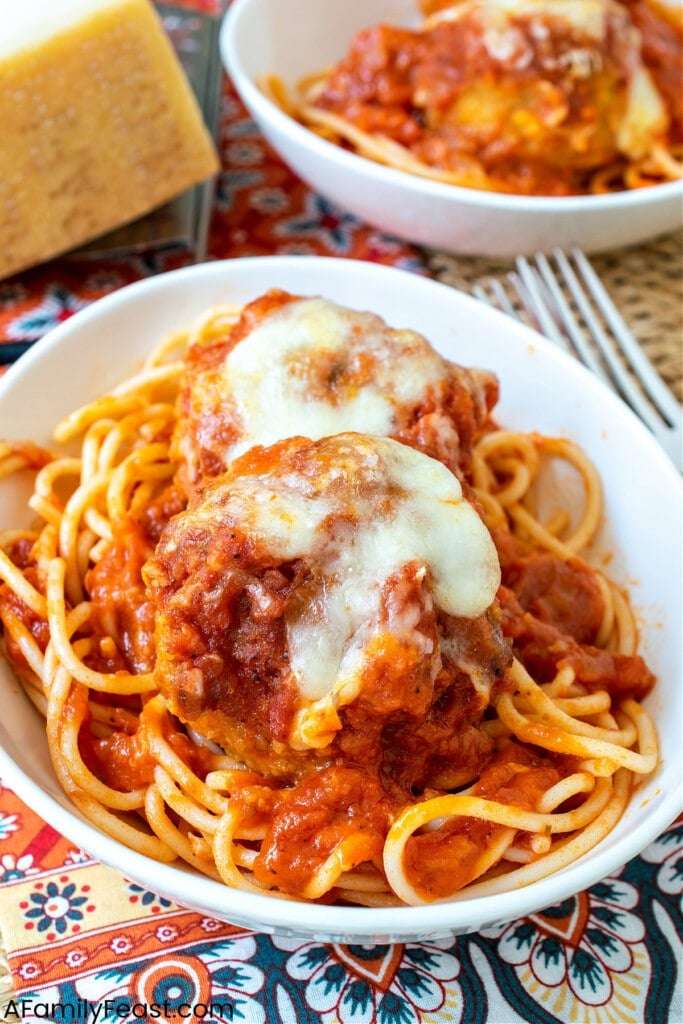 Chicken Parmesan Meatballs - A Family Feast