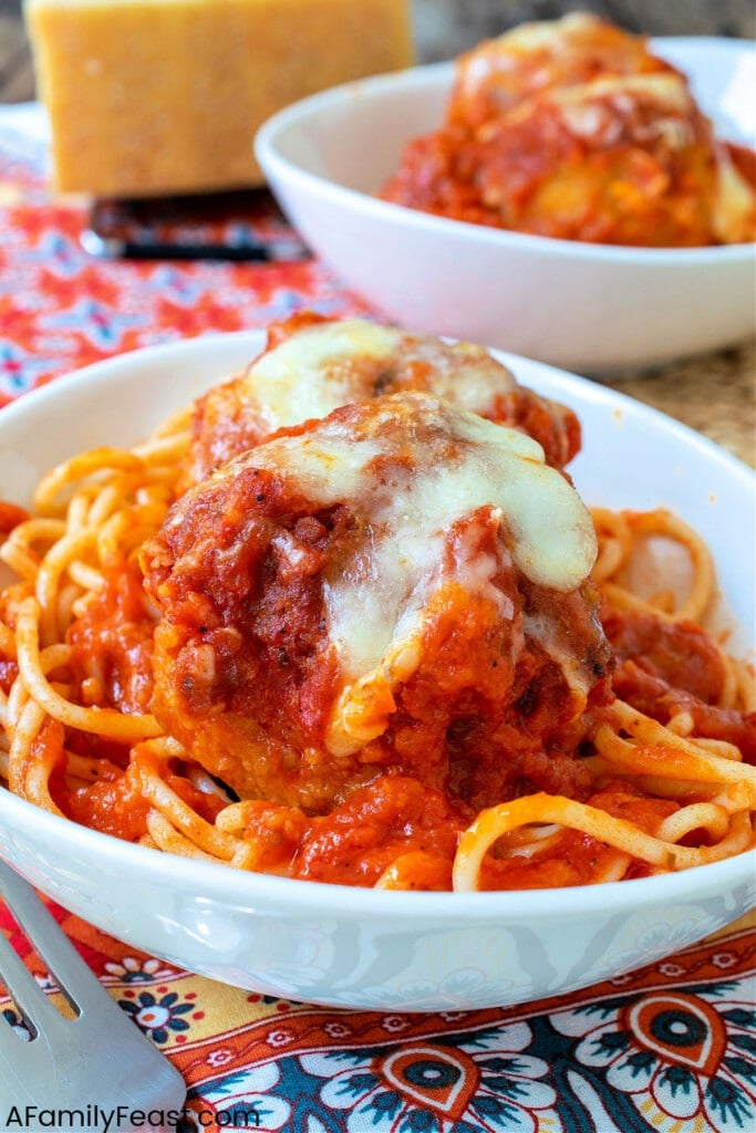 Chicken Parmesan Meatballs - A Family Feast