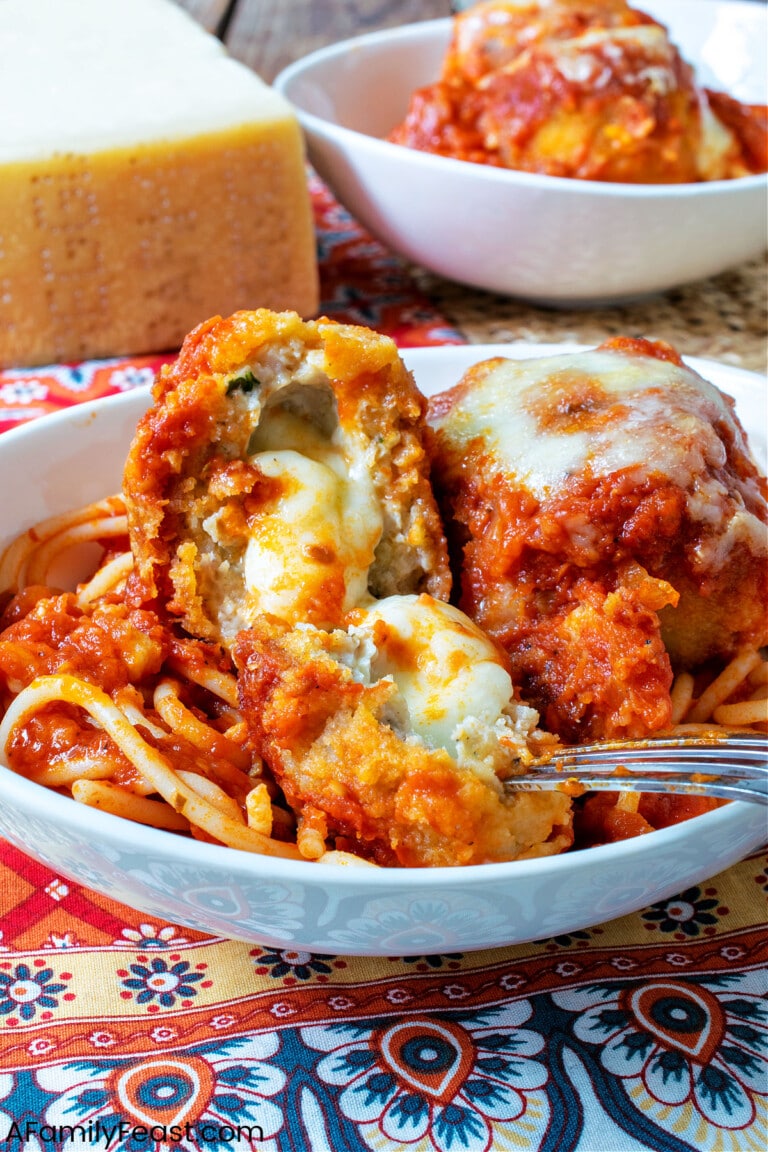 Chicken Parmesan Meatballs - A Family Feast