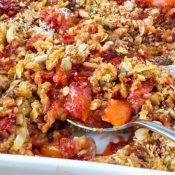 Strawberry Peach Crisp - A Family Feast