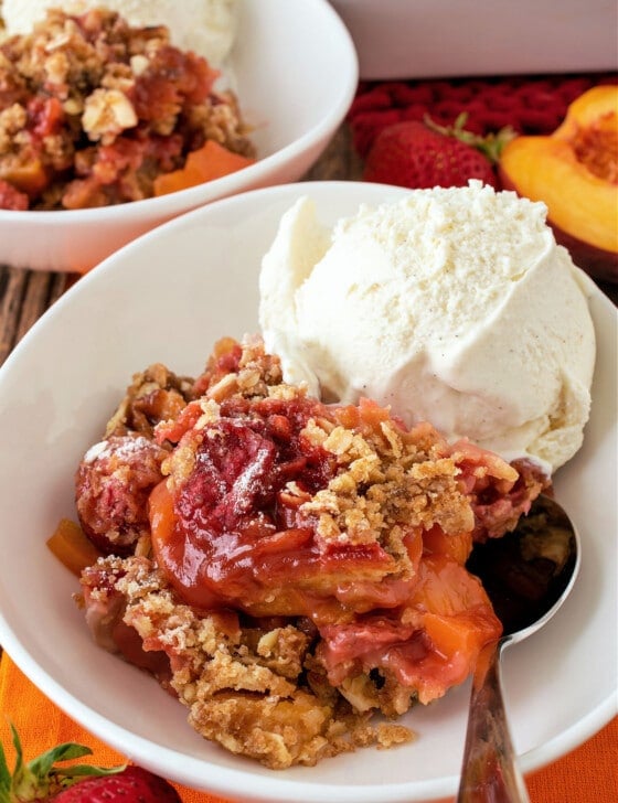Strawberry Peach Crisp - A Family Feast