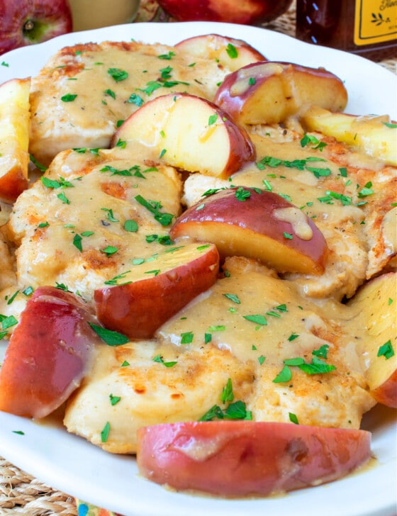 Chicken and Apples with Honey Mustard Sauce - A Family Feast