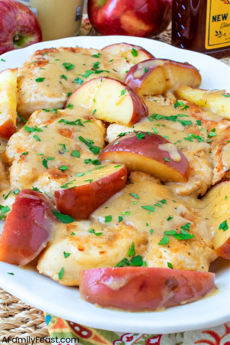 Chicken and Apples with Honey Mustard Sauce - A Family Feast