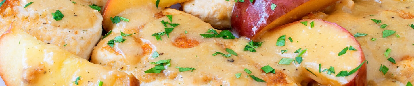 Chicken and Apples with Honey Mustard Sauce - A Family Feast
