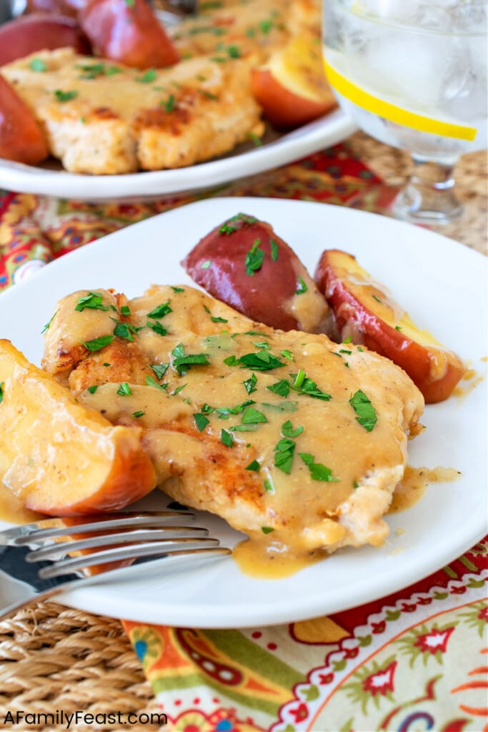 Chicken and Apples with Honey Mustard Sauce - A Family Feast