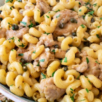Chicken Piccatta Pasta - A Family Feast