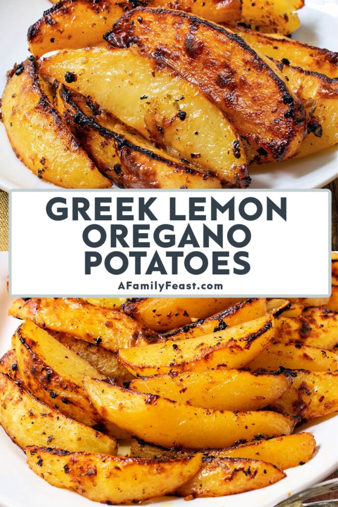 Greek Lemon Oregano Potatoes - A Family Feast
