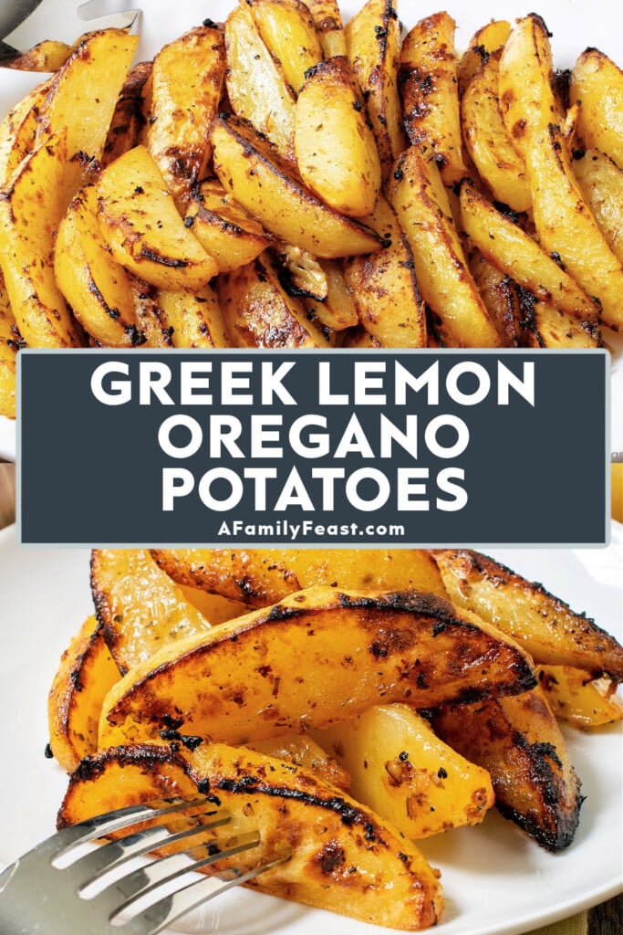 Greek Lemon Oregano Potatoes - A Family Feast