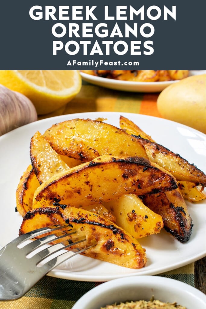 Greek Lemon Oregano Potatoes - A Family Feast