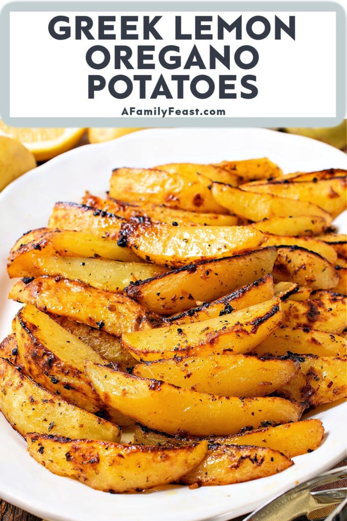 Greek Lemon Oregano Potatoes - A Family Feast