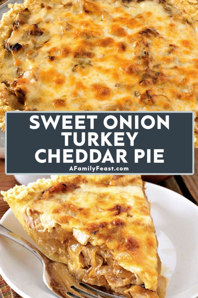 Sweet Onion Turkey Cheddar Pie - A Family Feast