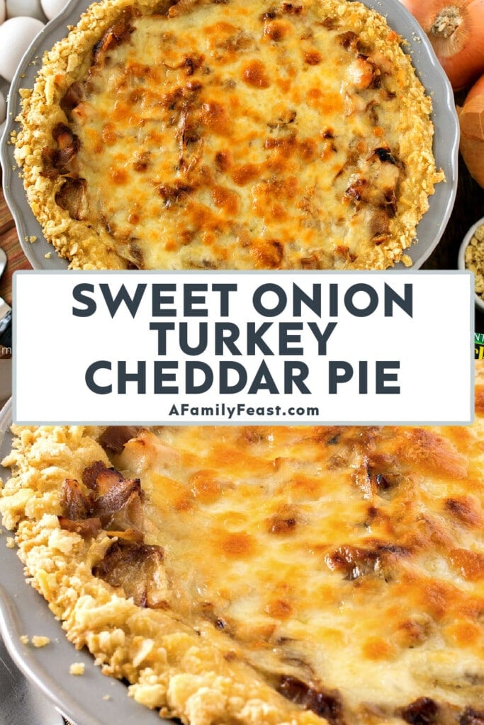 Sweet Onion Turkey Cheddar Pie - A Family Feast