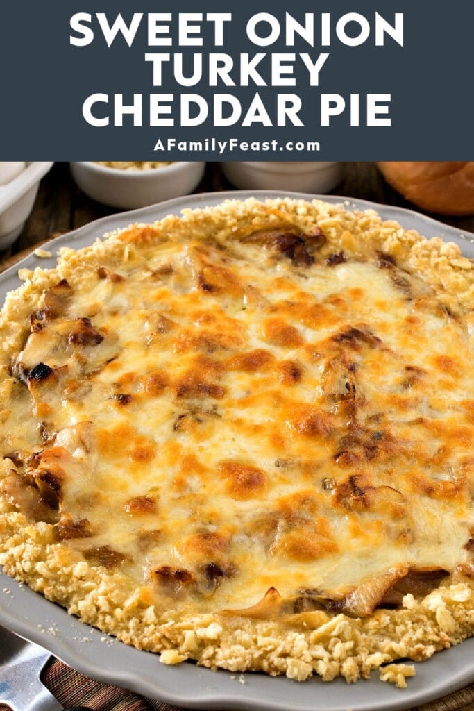 Sweet Onion Turkey Cheddar Pie - A Family Feast
