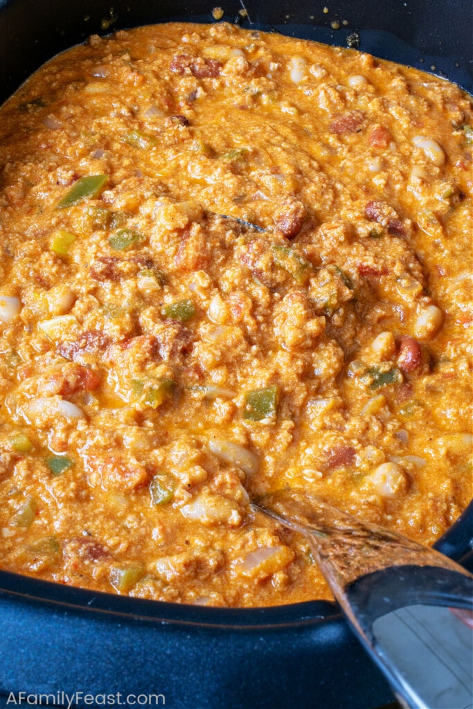 Slow Cooker Buffalo Chicken Chili - A Family Feast