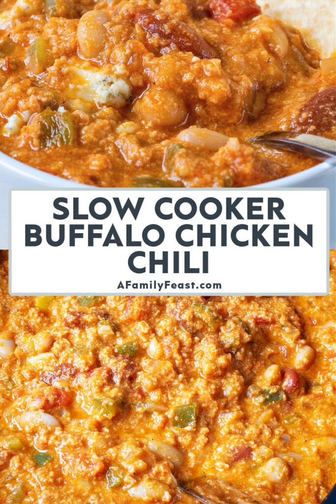 Slow Cooker Buffalo Chicken Chili - A Family Feast
